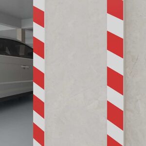 vidaXL Protectores pared 6 uds espuma EVA rojo y blanco 50x20x2 cm