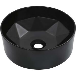 vidaXL Lavabo 36x14 cm cerámica negro