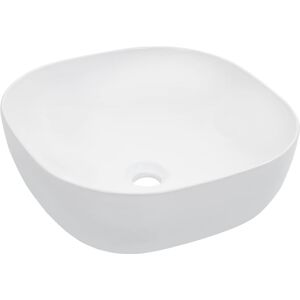 vidaXL Lavabo 42,5x42,5x14,5 cm cerámica blanco