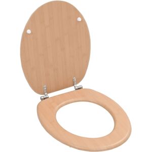 vidaXL Asiento inodoro WC con tapa MDF diseño bambú