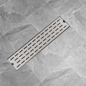 vidaXL Desagüe de ducha lineal acero inoxidable 530x140 mm