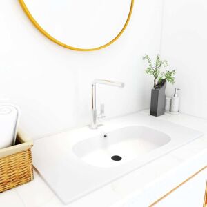 vidaXL Lavabo empotrado SMC blanco 605x460x105 mm