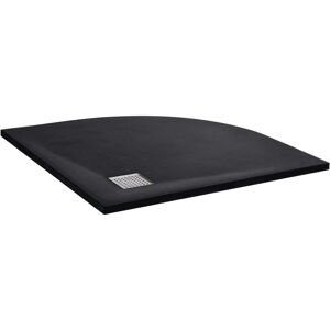 vidaXL Plato de ducha SMC negro 90x90 cm