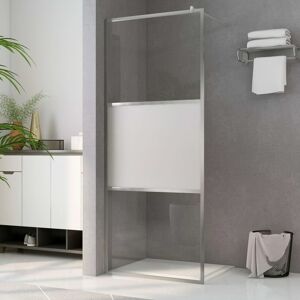 vidaXL Mampara ducha accesible vidrio ESG medio esmerilado 100x195 cm
