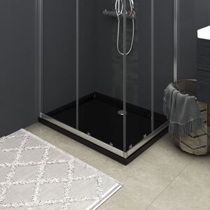 vidaXL Plato de ducha rectangular negro ABS 70x90 cm