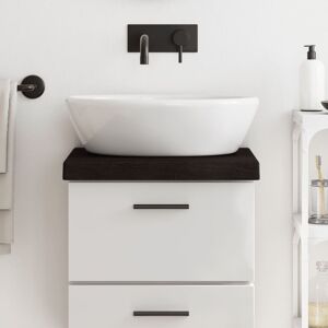 vidaXL Encimera de baño madera tratada marrón oscuro 40x40x(2-6) cm