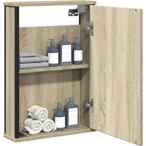 vidaXL Armario con espejo de baño madera roble Sonoma 42x12x60 cm