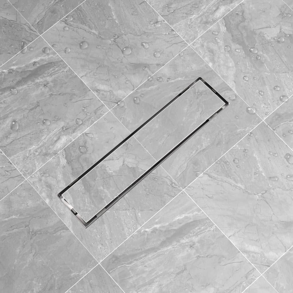 vidaXL Desagüe lineal de ducha de acero inoxidable 530x140 mm