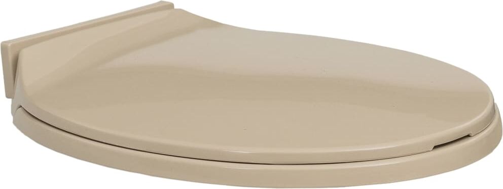 vidaXL Tapa y asiento de váter con cierre suave ovalada beige