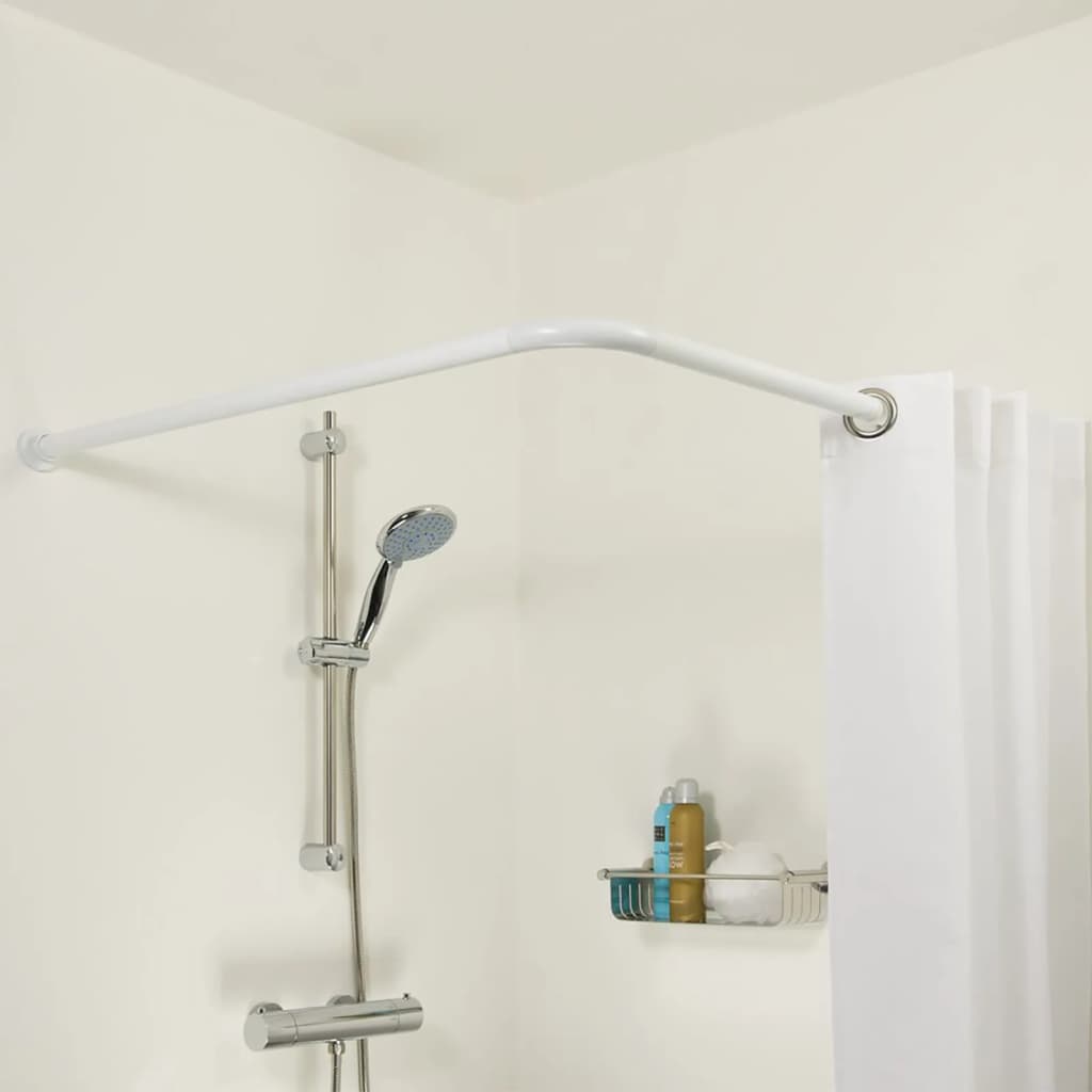 Sealskin Barra esquinera para cortina de ducha blanca 90x90 cm
