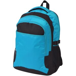 vidaXL Mochila escolar negra y azul 40 l