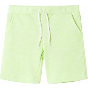 vidaXL Pantalón corto infantil con cordón amarillo neón 104