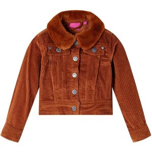 vidaXL Chaqueta infantil pana color coñac 140