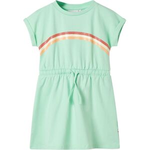 vidaXL Vestido infantil con cordón verde chillón 140