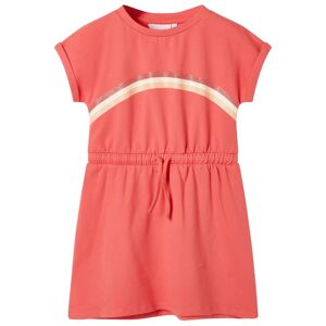 vidaXL Vestido infantil con cordón color coral 140