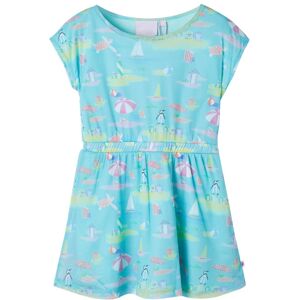 vidaXL Vestido infantil color aguamarina claro 104