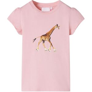 vidaXL Camiseta infantil rosa claro 128