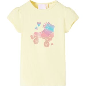 vidaXL Camiseta infantil amarillo suave 116