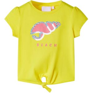 vidaXL Camiseta infantil amarillo 128