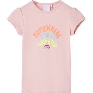 vidaXL Camiseta infantil rosa claro 140