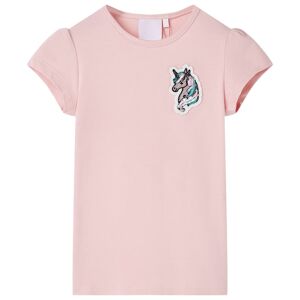 vidaXL Camiseta infantil rosa claro 104