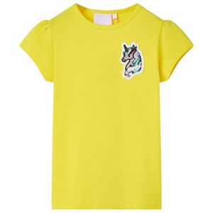 vidaXL Camiseta infantil amarillo brillante 128