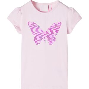 vidaXL Camiseta infantil de manga casquillo rosa suave 92