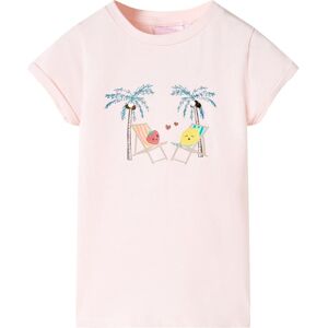 vidaXL Camiseta infantil rosa suave 128