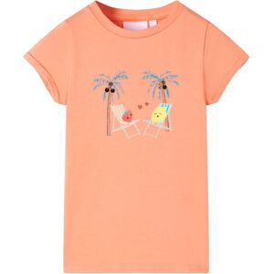 vidaXL Camiseta infantil color melocotón 140