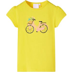 vidaXL Camiseta infantil amarillo 116