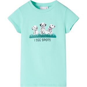 vidaXL Camiseta infantil menta claro 104