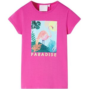 vidaXL Camiseta infantil rosa oscuro 128