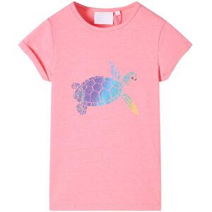 vidaXL Camiseta infantil rosa chillón 92