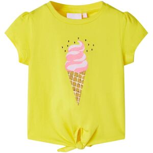 vidaXL Camiseta infantil amarillo 140