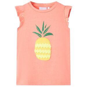 vidaXL Camiseta infantil color coral neón 116