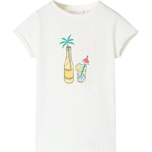 vidaXL Camiseta infantil color crudo 116