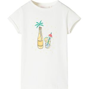 vidaXL Camiseta infantil color crudo 128