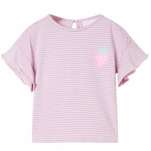 vidaXL Camiseta infantil con mangas de volantes lila 128