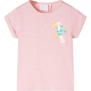 vidaXL Camiseta infantil rosa claro 104