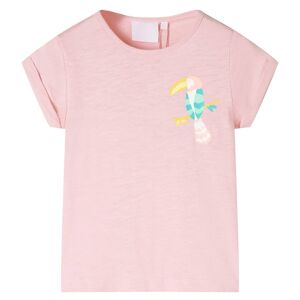 vidaXL Camiseta infantil rosa claro 128