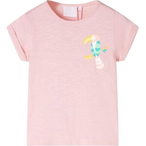 vidaXL Camiseta infantil rosa claro 140