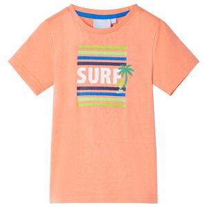 vidaXL Camiseta infantil naranja neón 116