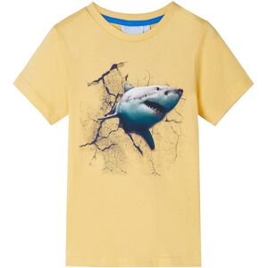 vidaXL Camiseta infantil amarillo 128