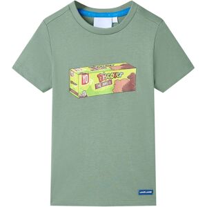 vidaXL Camiseta de manga corta infantil caqui 116