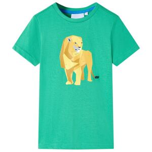 vidaXL Camiseta infantil verde neón 104