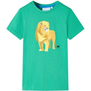 vidaXL Camiseta infantil verde neón 116