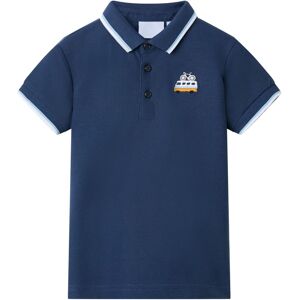 vidaXL Polo infantil azul oscuro 140