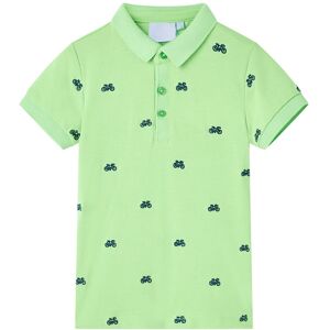 vidaXL Polo infantil verde neón 92