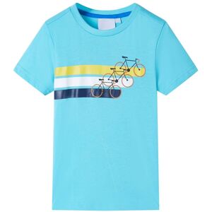 vidaXL Camiseta infantil de manga corta color aguamarina 116