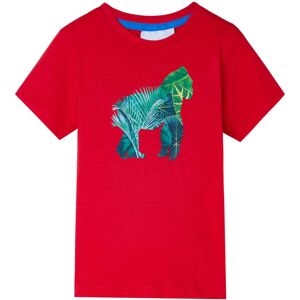 vidaXL Camiseta infantil color rojo 128